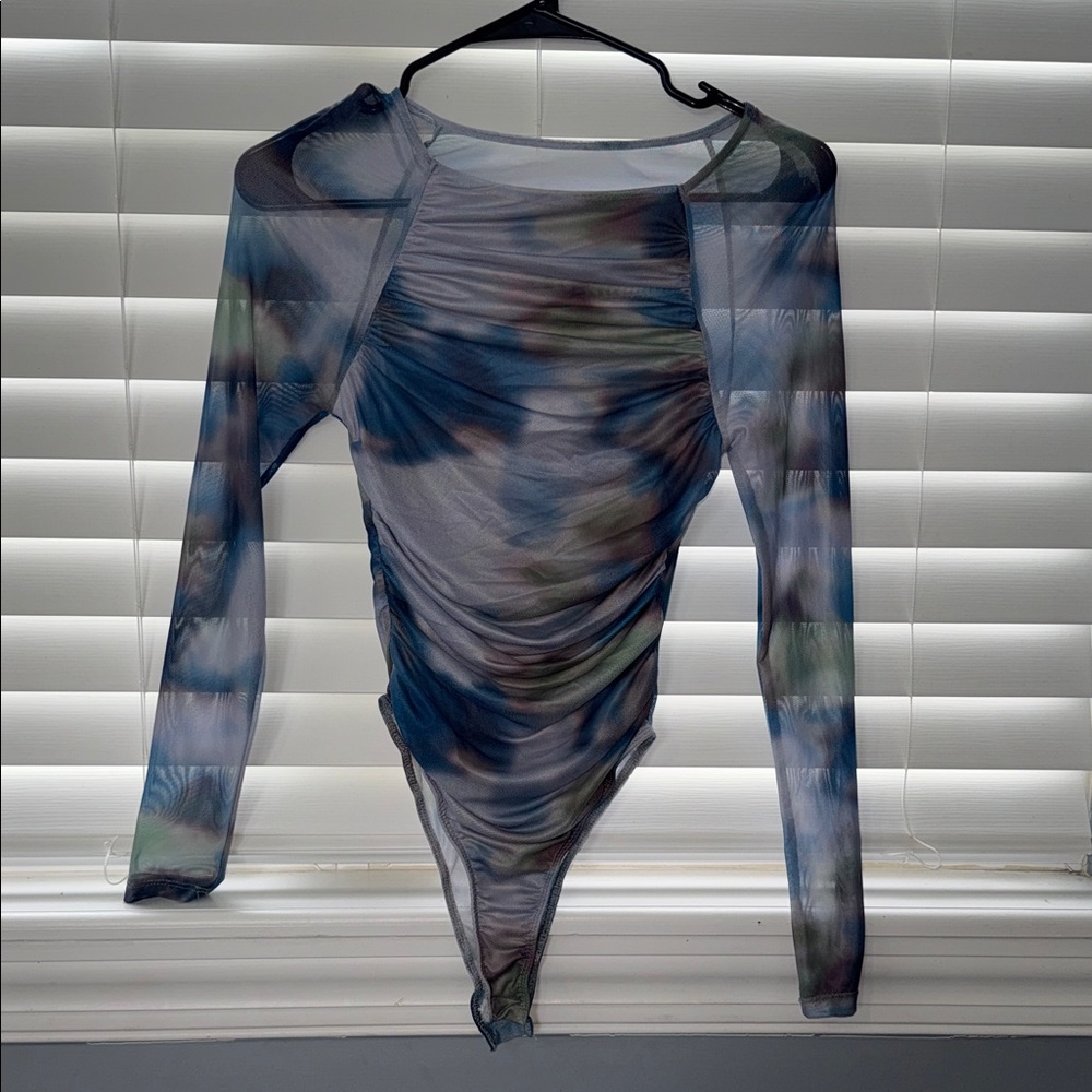 SHEIN Black and Gray Label Detail Bodysuit